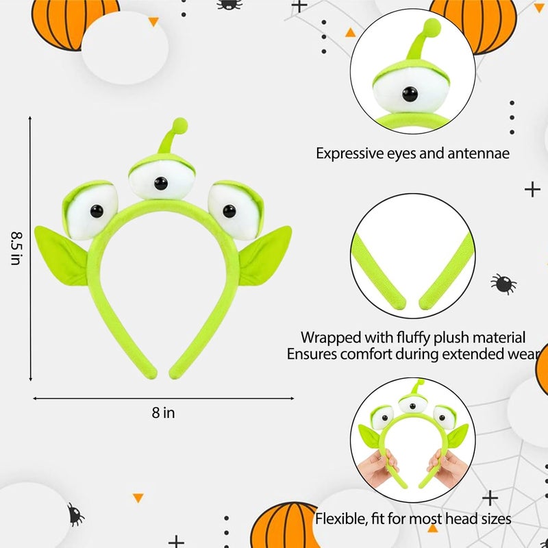 Mysense Alien Headband and Ogre Green Face Paint Kit,Alien Costume Accessories for Women Adults,Halloween Ears Headband for Cosplay Theme Parties - Image 3